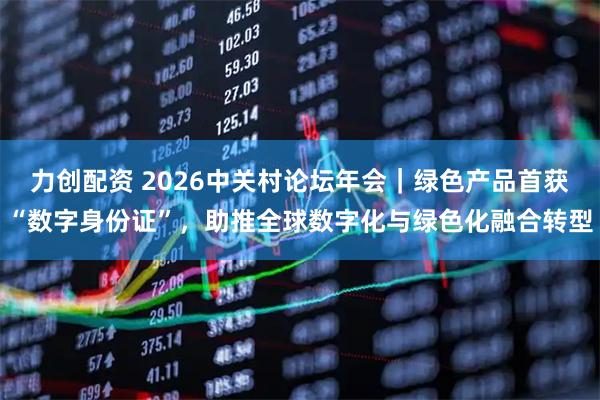 力创配资 2026中关村论坛年会｜绿色产品首获“数字身份证”，助推全球数字化与绿色化融合转型
